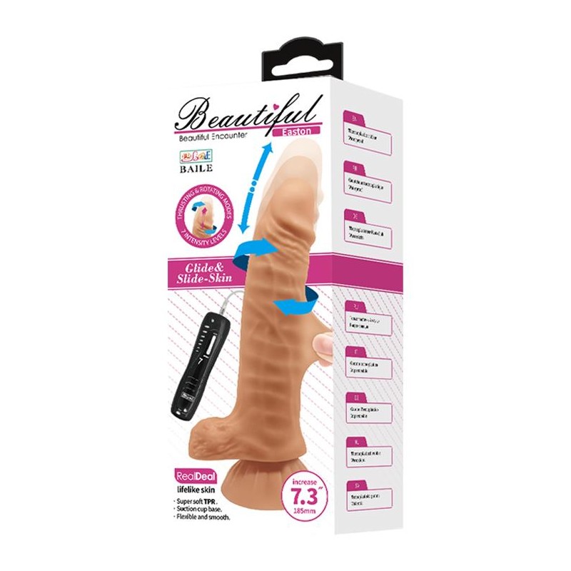 Miękkie realistyczne dildo z wibracjami 18,5 cm